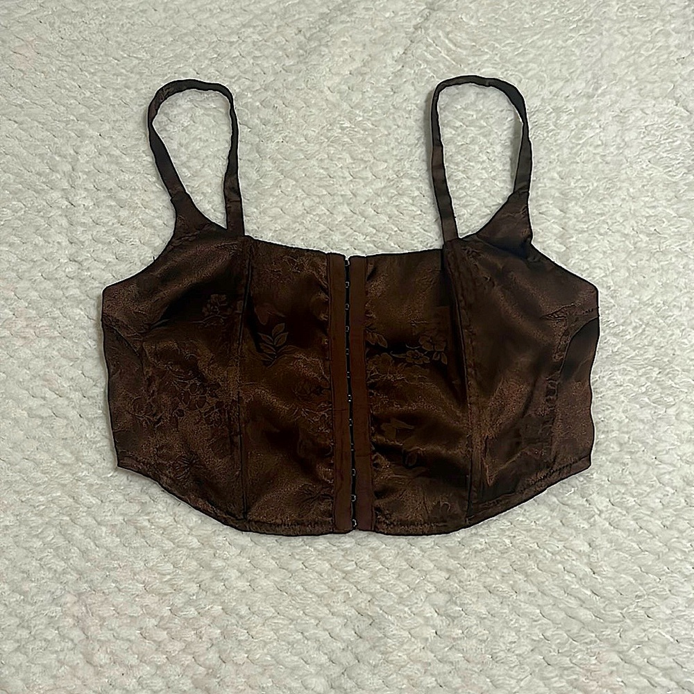 Pacsun brown corset top